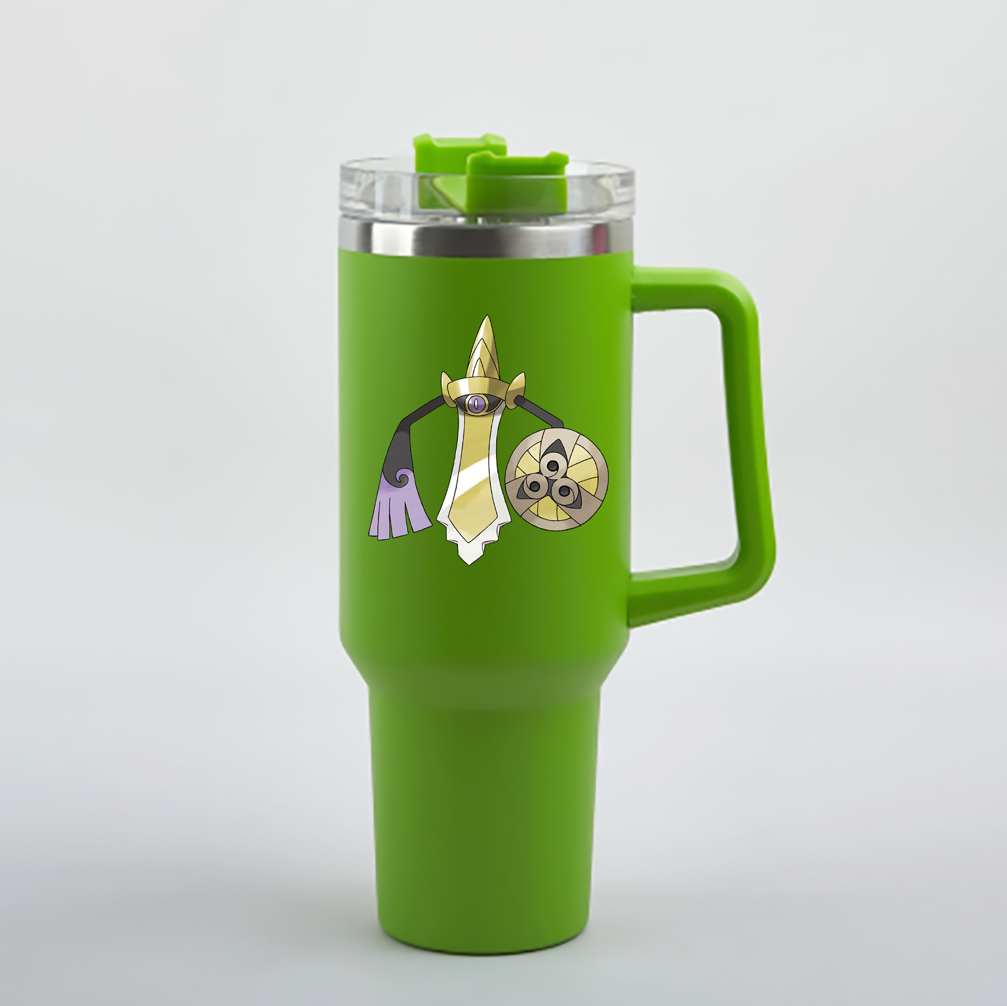（画像用） ポケットモンスター Pokémon 1200mL車用タンブラー - クリスタルステッカー（プラスチックストロー付き）